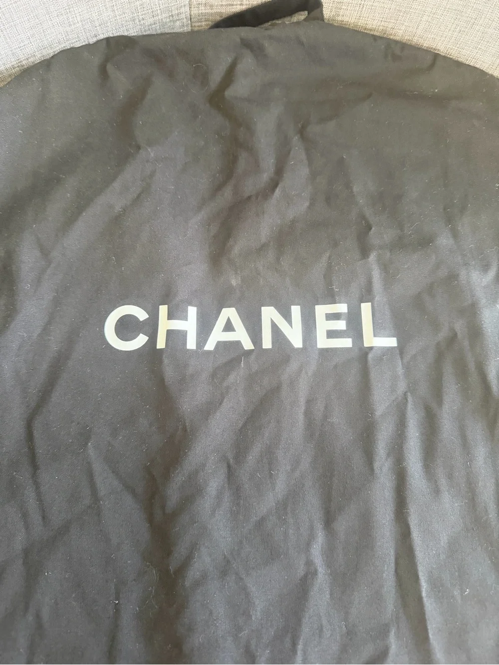 CHANEL Black Garment Cover with White Logo